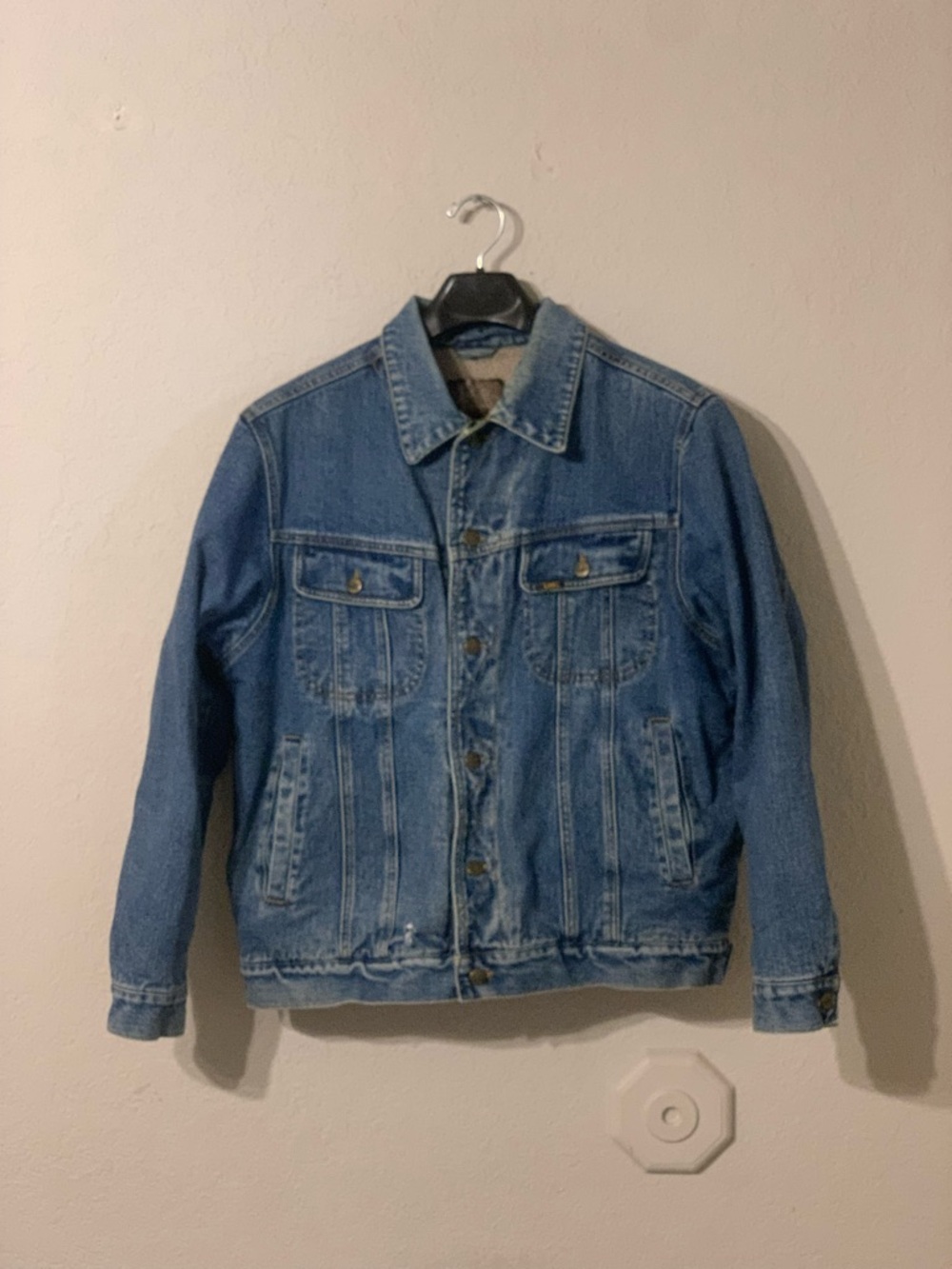 Vintage Lee Sherpa Lined Denim Jacket Men’s Medium